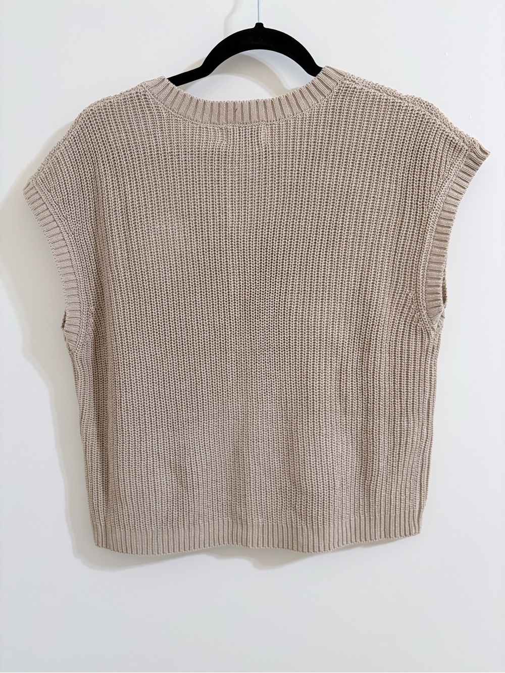 a.n.a Beige Button-Front Knit Shell - Picture 3 of 3